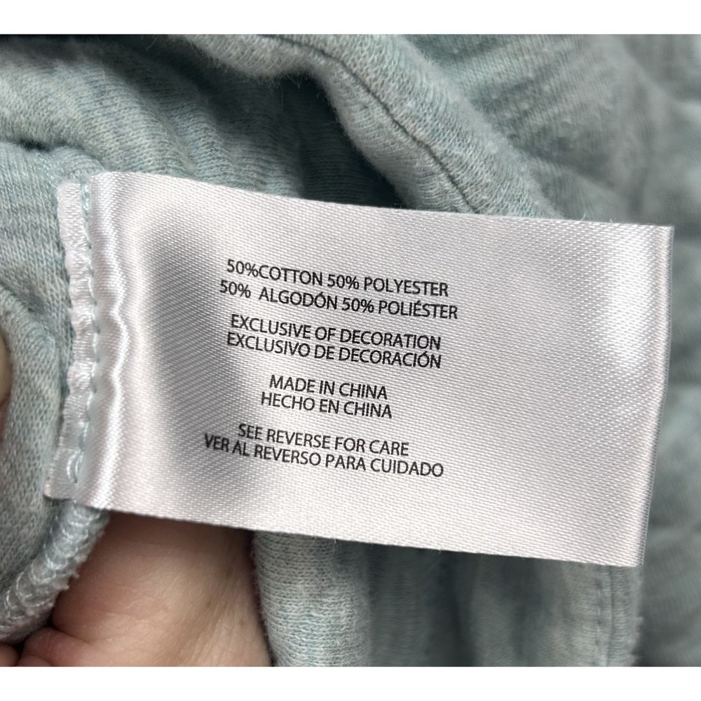 Eddie Bauer Quilted Pullover Womens S Sage Green Snap Sweatshirt Cozy Casual - Picture 5 of 9